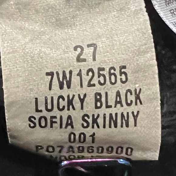 Lucky Brand Black Sofia Skinny Jeans Size 27 Women’s - Picture 6 of 8